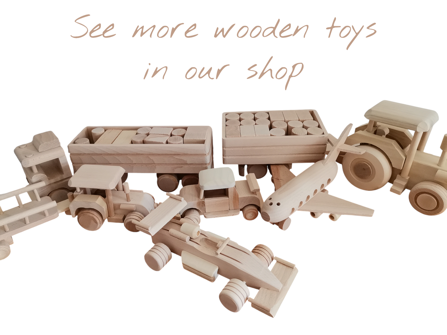 Large Wooden Excavator Toy: Unvarnished Ecological Gift