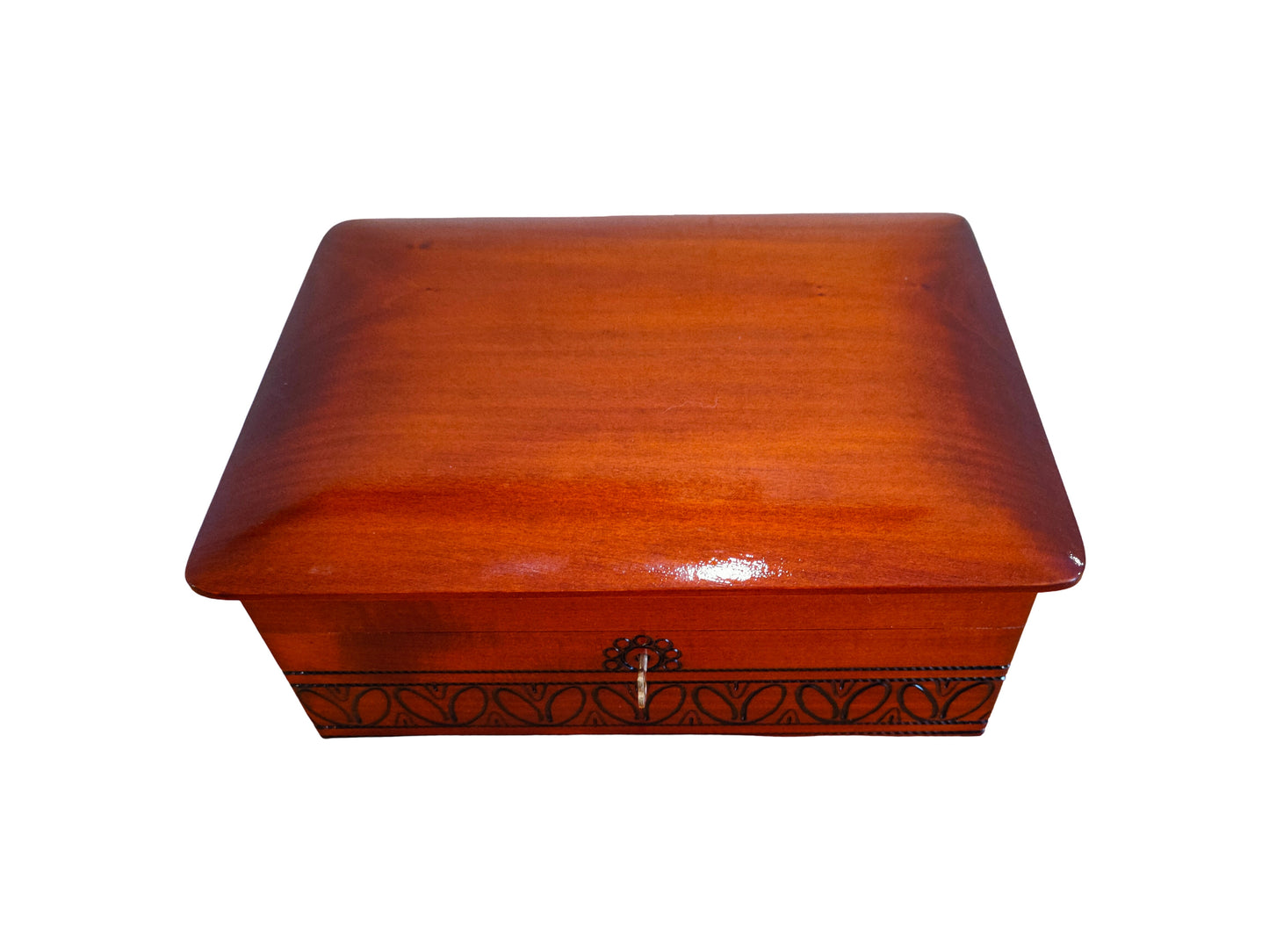 Elegant jewelry box, Handcrafted jewelry holder, Wooden organizer, Handmade jewellry Box with lid and a key