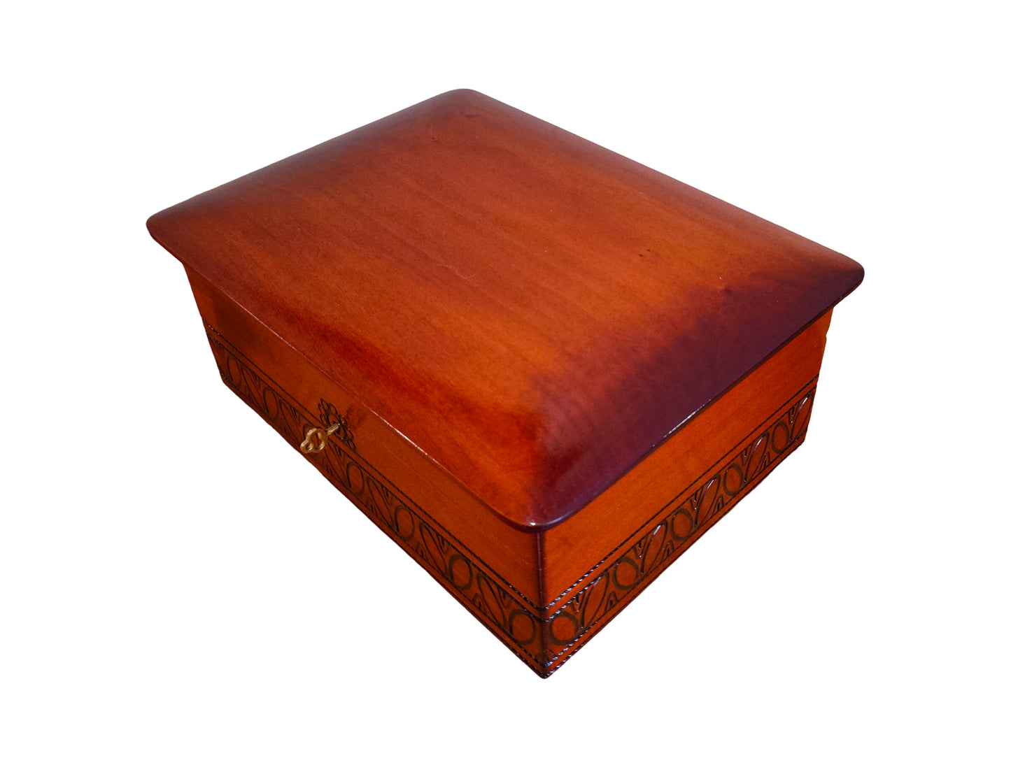 Elegant jewelry box, Handcrafted jewelry holder, Wooden organizer, Handmade jewellry Box with lid and a key