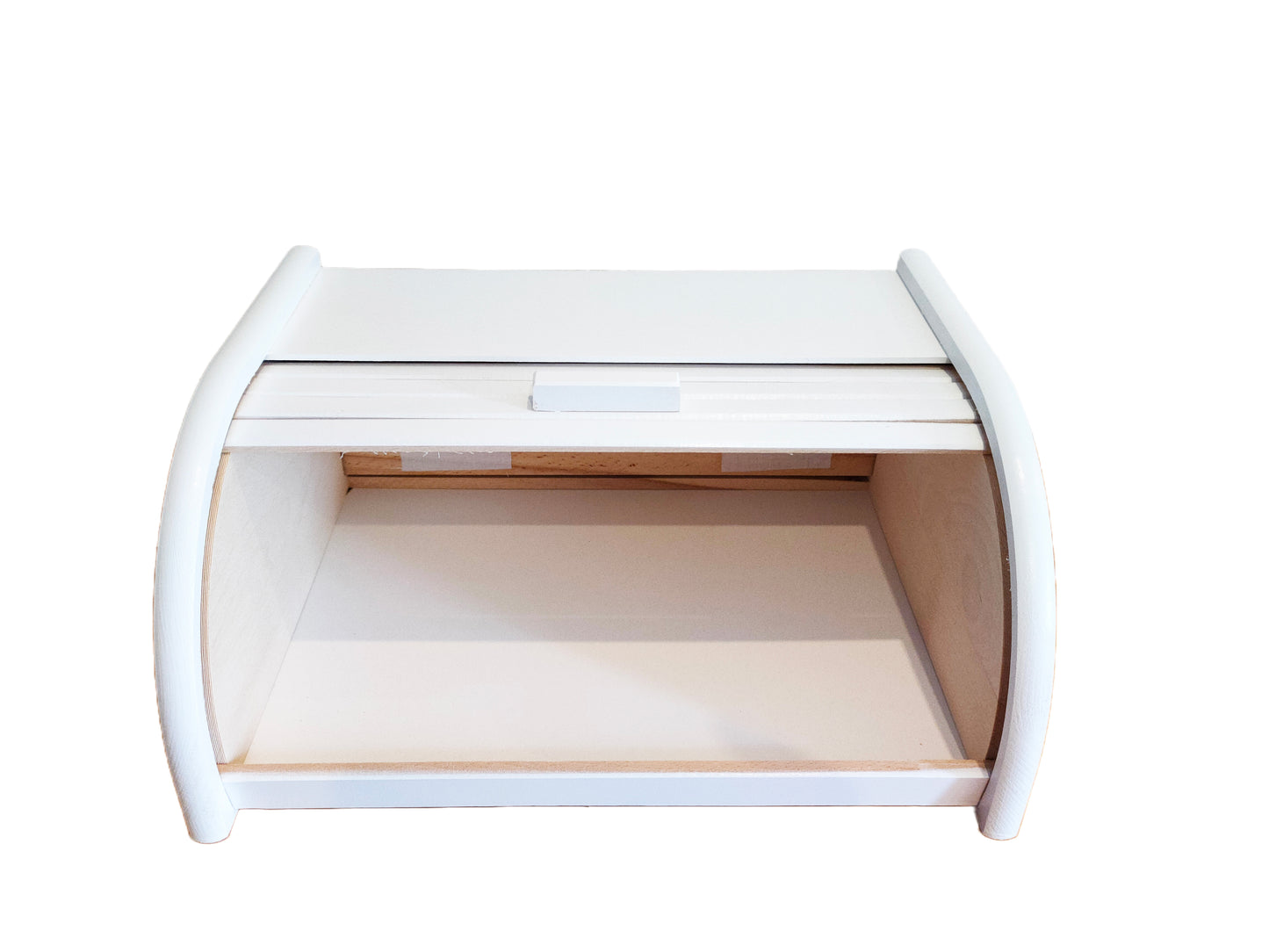 White bread box, large bread bin made from beech wood, decorative wooden kitchen storage, farmhouse, retro, rustic furniture, home gift