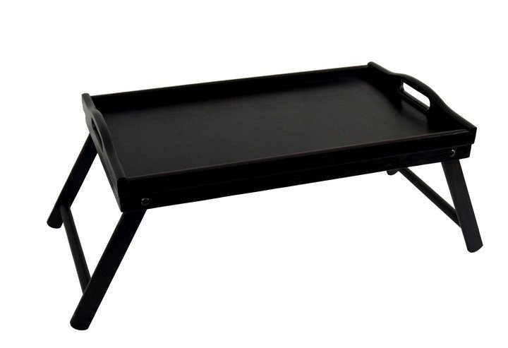 Wooden rustic tray - black