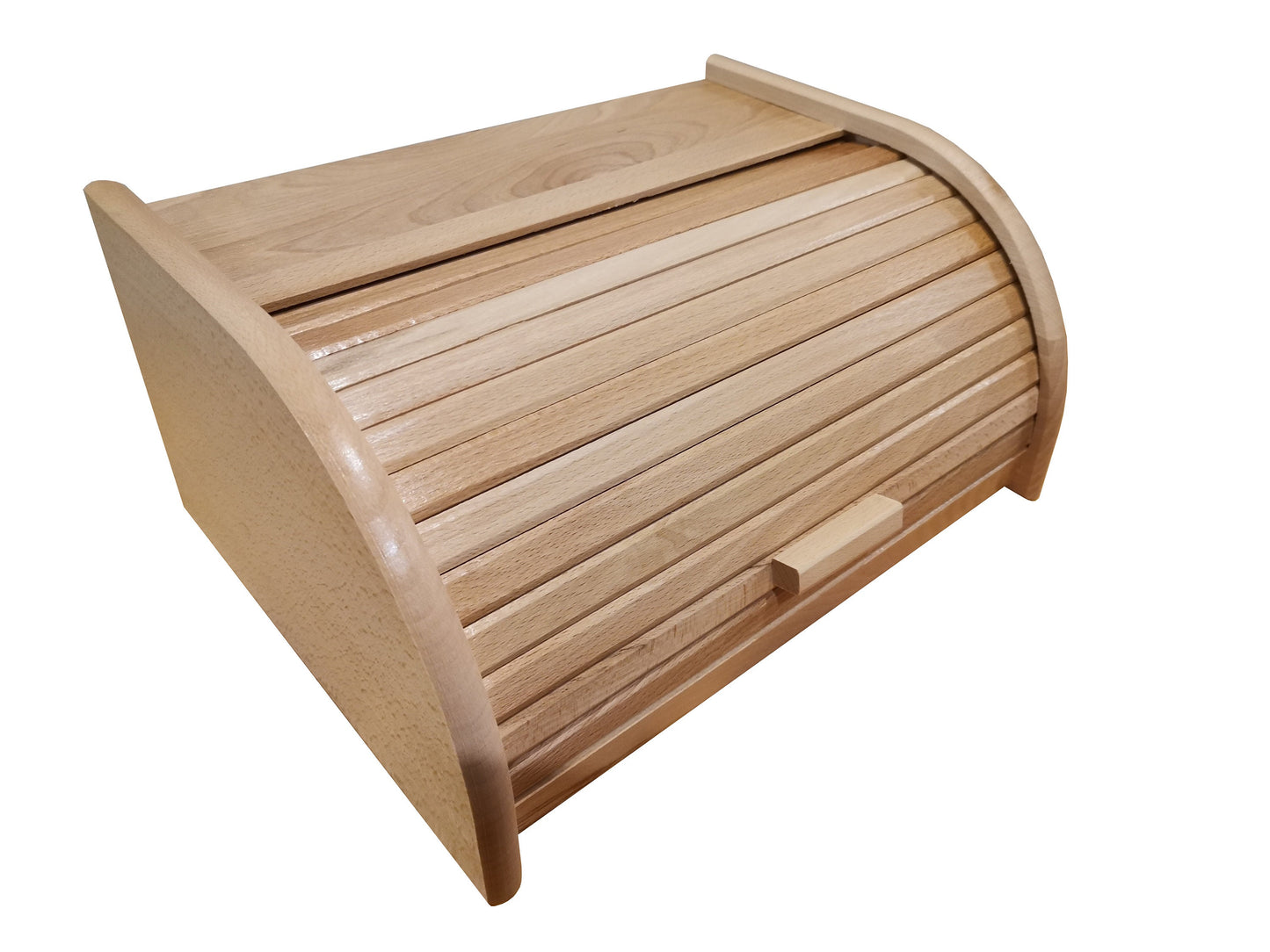 Wooden bread box - natural wood varnished