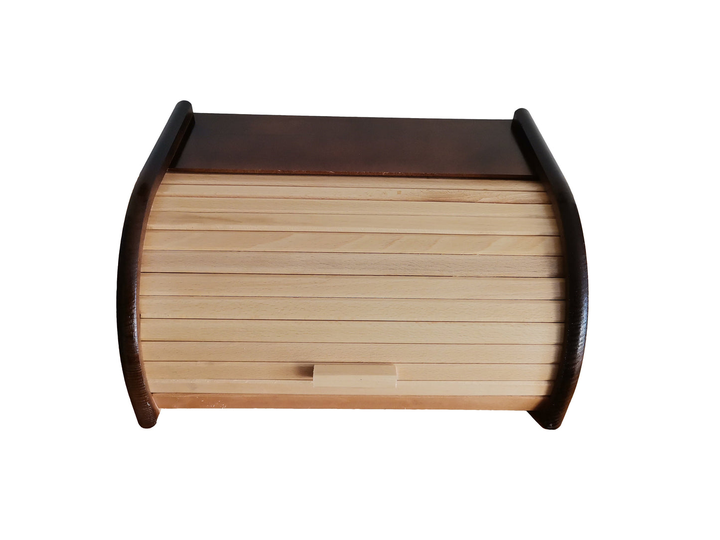 Simply bread box made from natural wood, modern brown bread bin, big food container, farmhouse furniture, kitchen storage, bakery storage