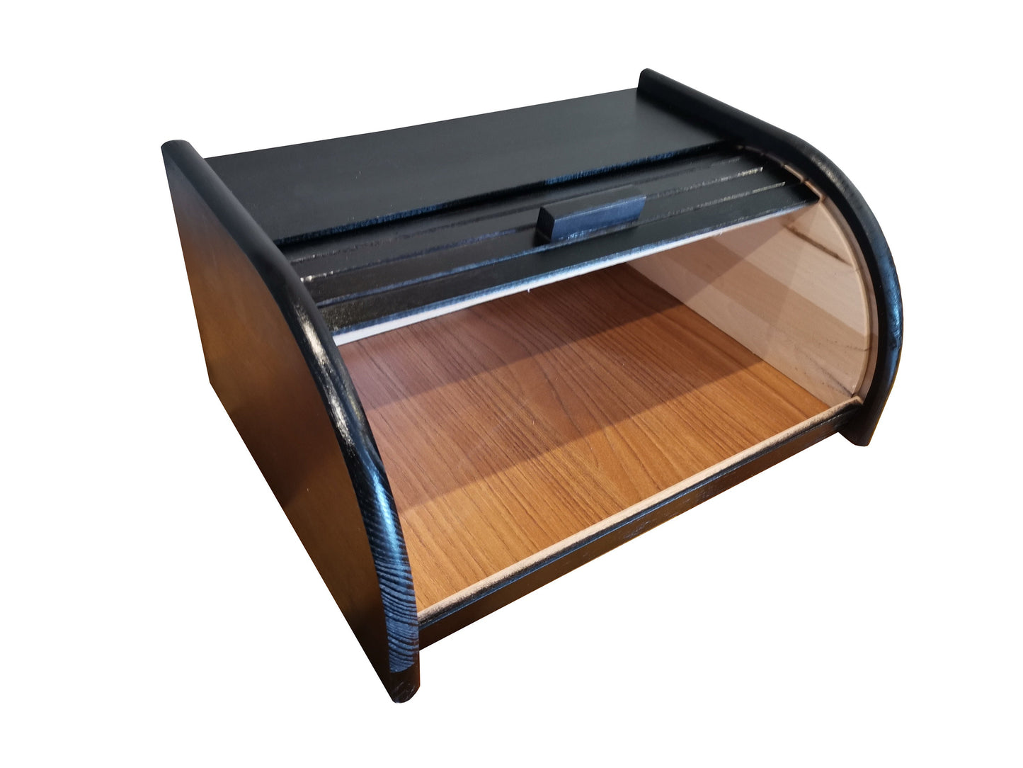 Wooden bread box - black