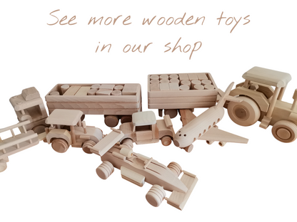 Handmade Wooden Race Car: Eco-Friendly Montessori Toy