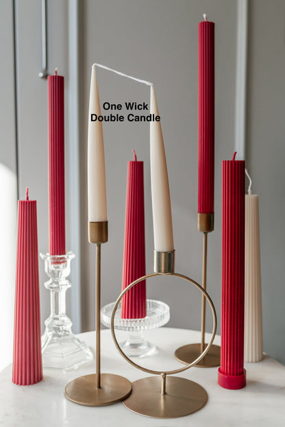 Candles in Red & White
