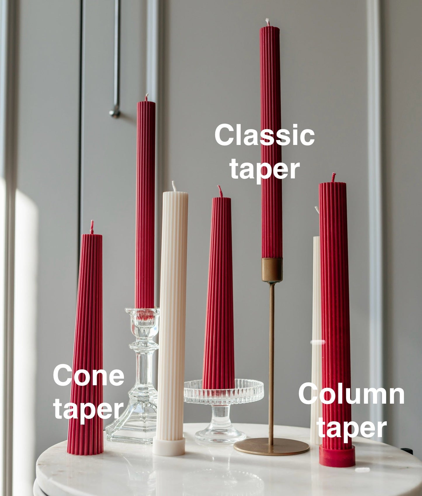 Candles in Red & White