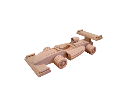 Handmade Wooden Race Car: Eco-Friendly Montessori Toy