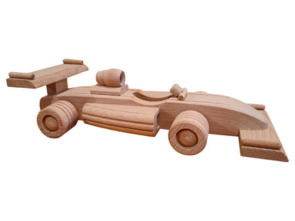 Handmade Wooden Race Car: Eco-Friendly Montessori Toy