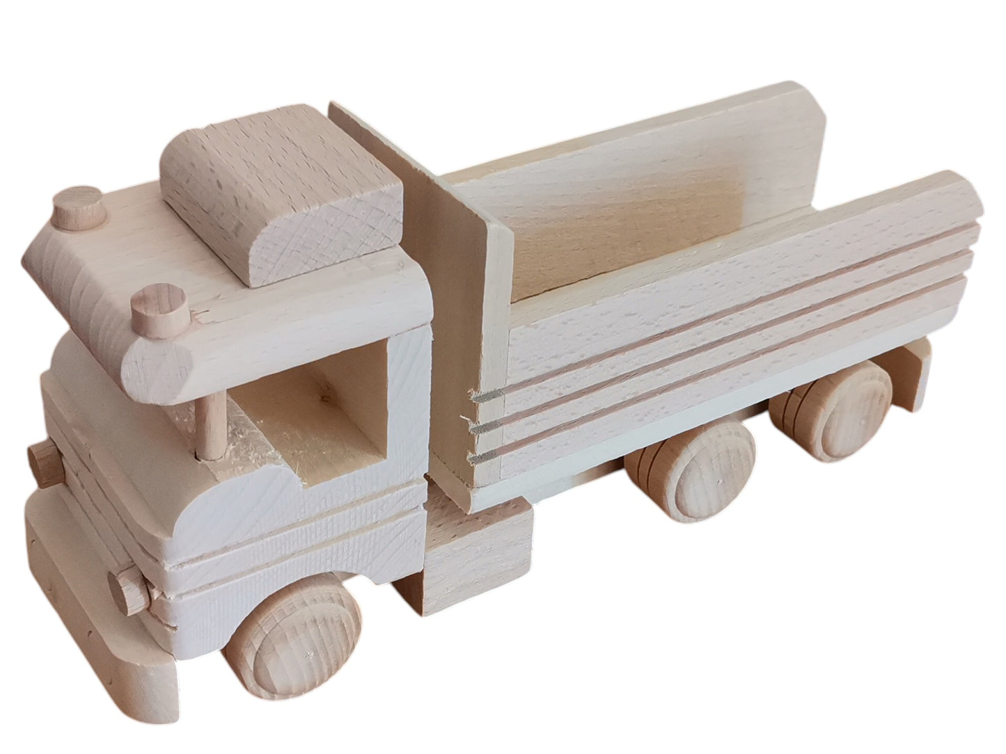Handmade Wooden Truck Toy: Unpainted Ecological Vehicle