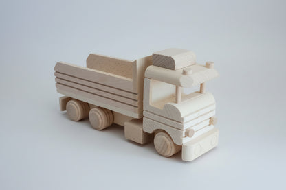 Handmade Wooden Truck Toy: Unpainted Ecological Vehicle