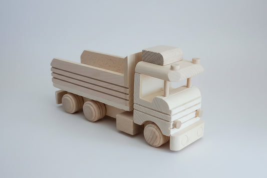 Handmade Wooden Truck Toy: Unpainted Ecological Vehicle