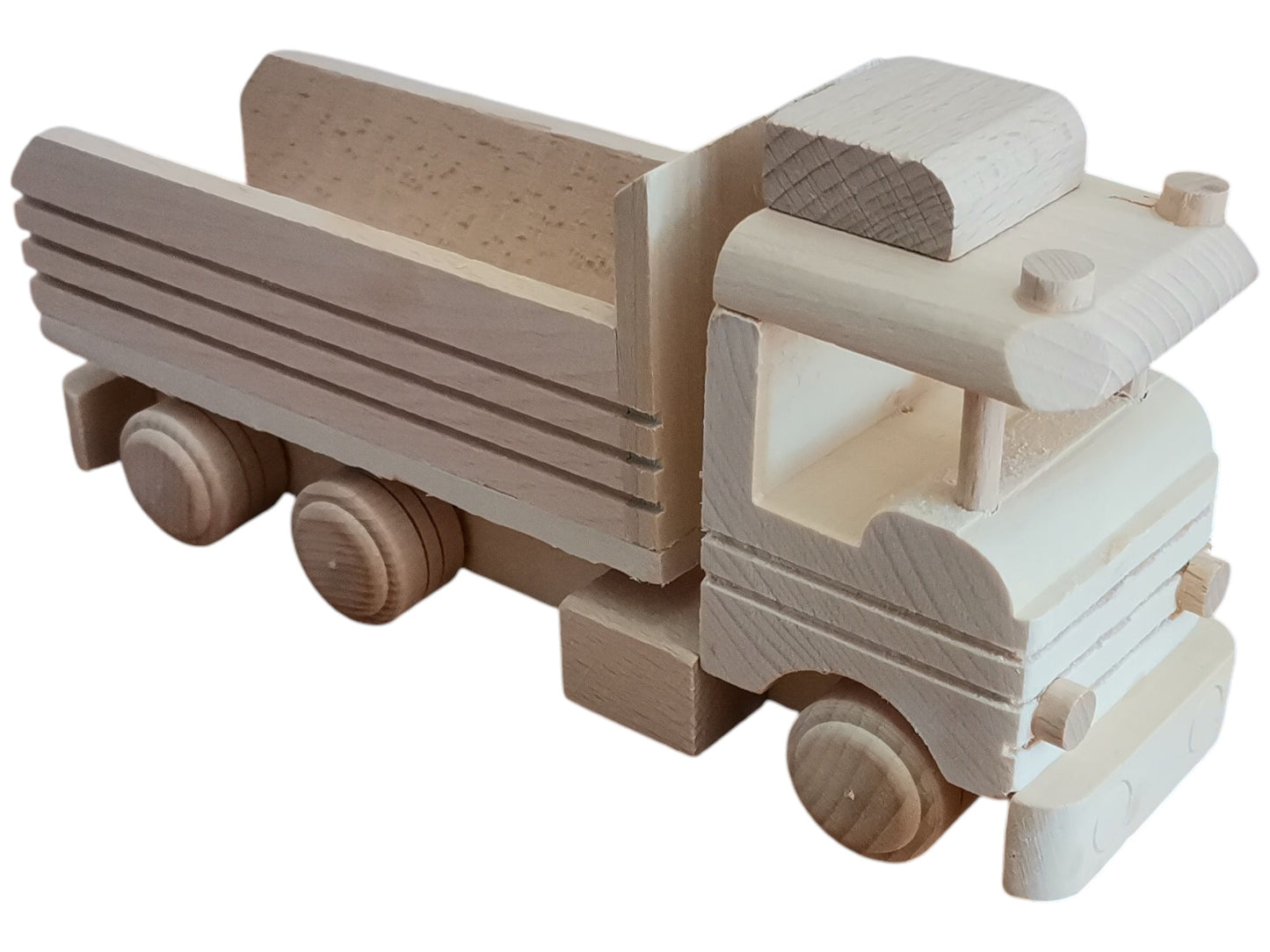Handmade Wooden Truck Toy: Unpainted Ecological Vehicle