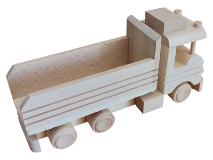 Handmade Wooden Truck Toy: Unpainted Ecological Vehicle
