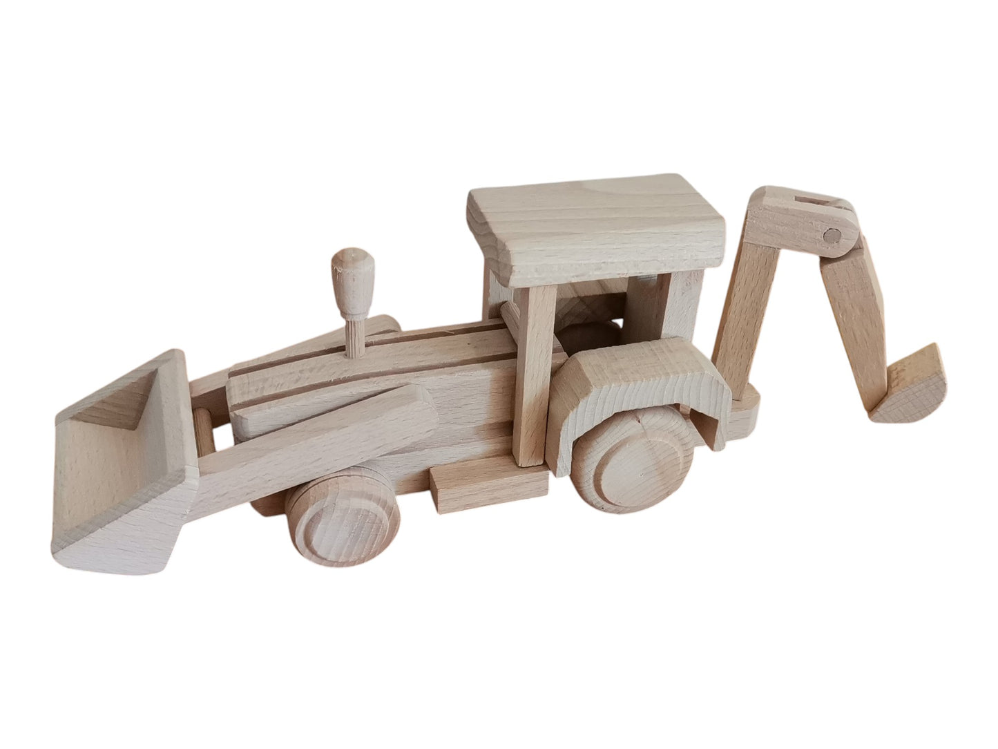 Handmade Wooden Excavator Toy: Eco-Friendly Children's Gift