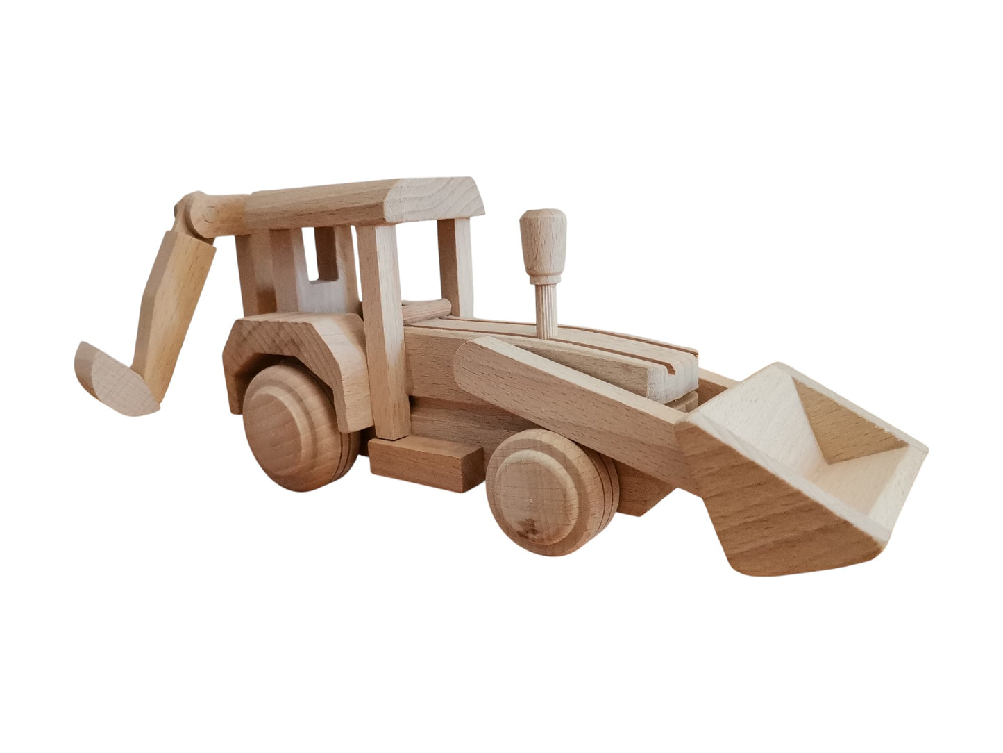 Handmade Wooden Excavator Toy: Eco-Friendly Children's Gift
