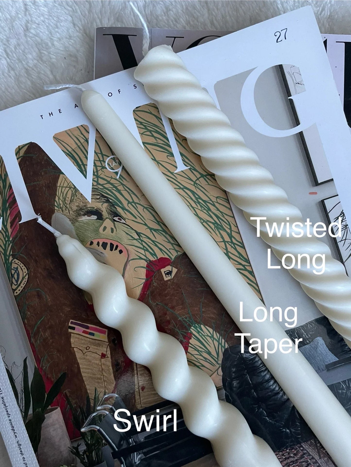 Set of 5 Colourful Taper Candles