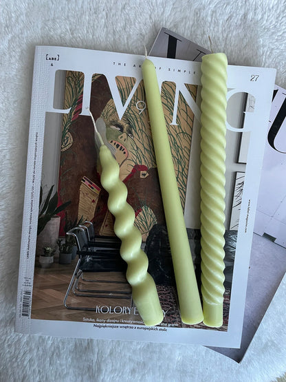 Set of 5 Colourful Taper Candles