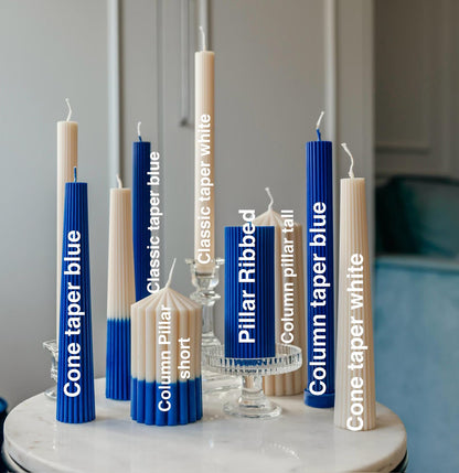 Ocean Navy Decorative Candle Set