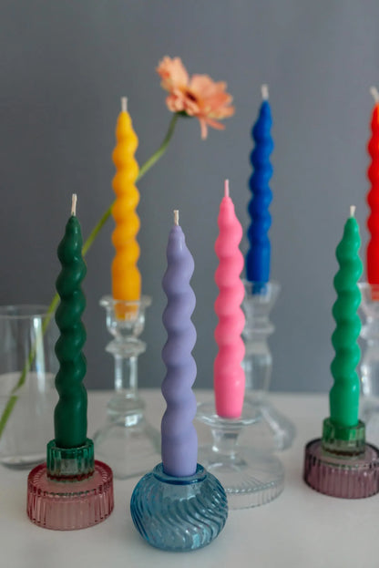 Swirl Taper Colourful Vibrant Candles