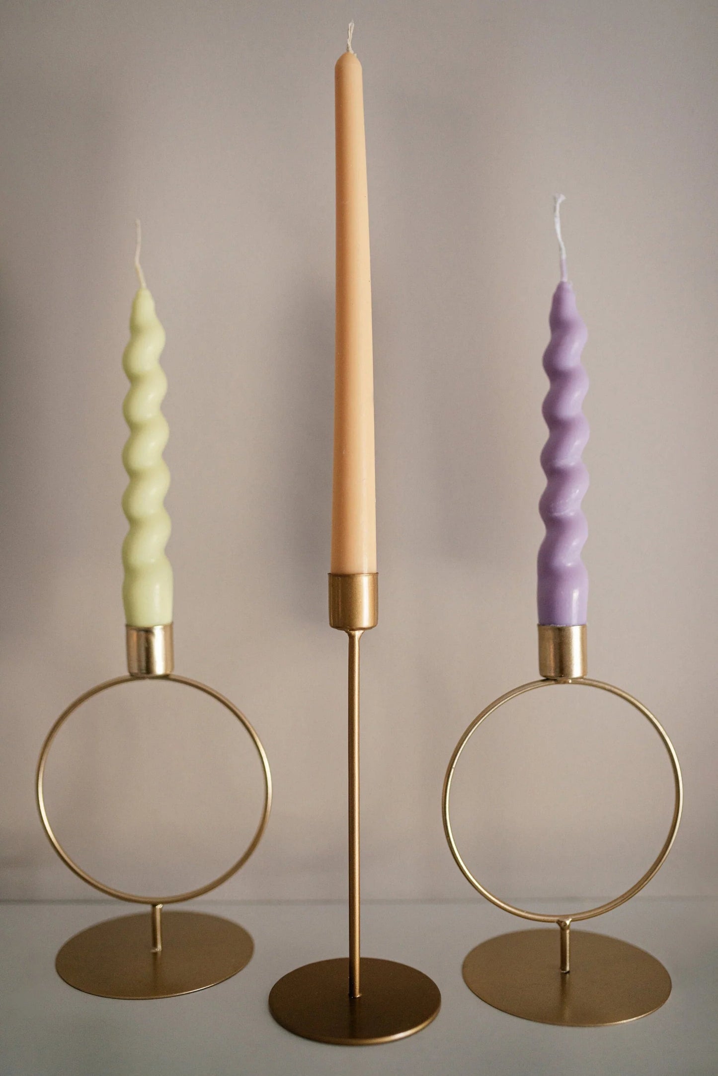 Set of 5 Colourful Taper Candles
