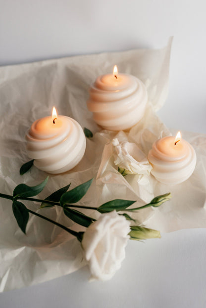 Knot Round Pillar Ball Soy Candles