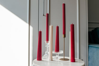 Candles in Red & White