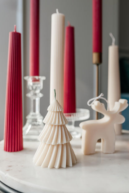 Candles in Red & White