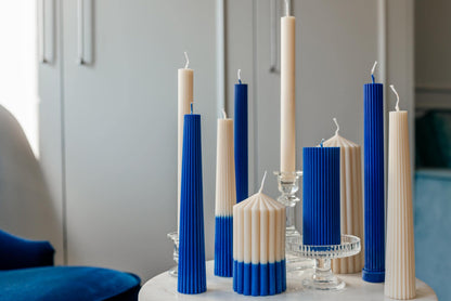 Ocean Navy Decorative Candle Set