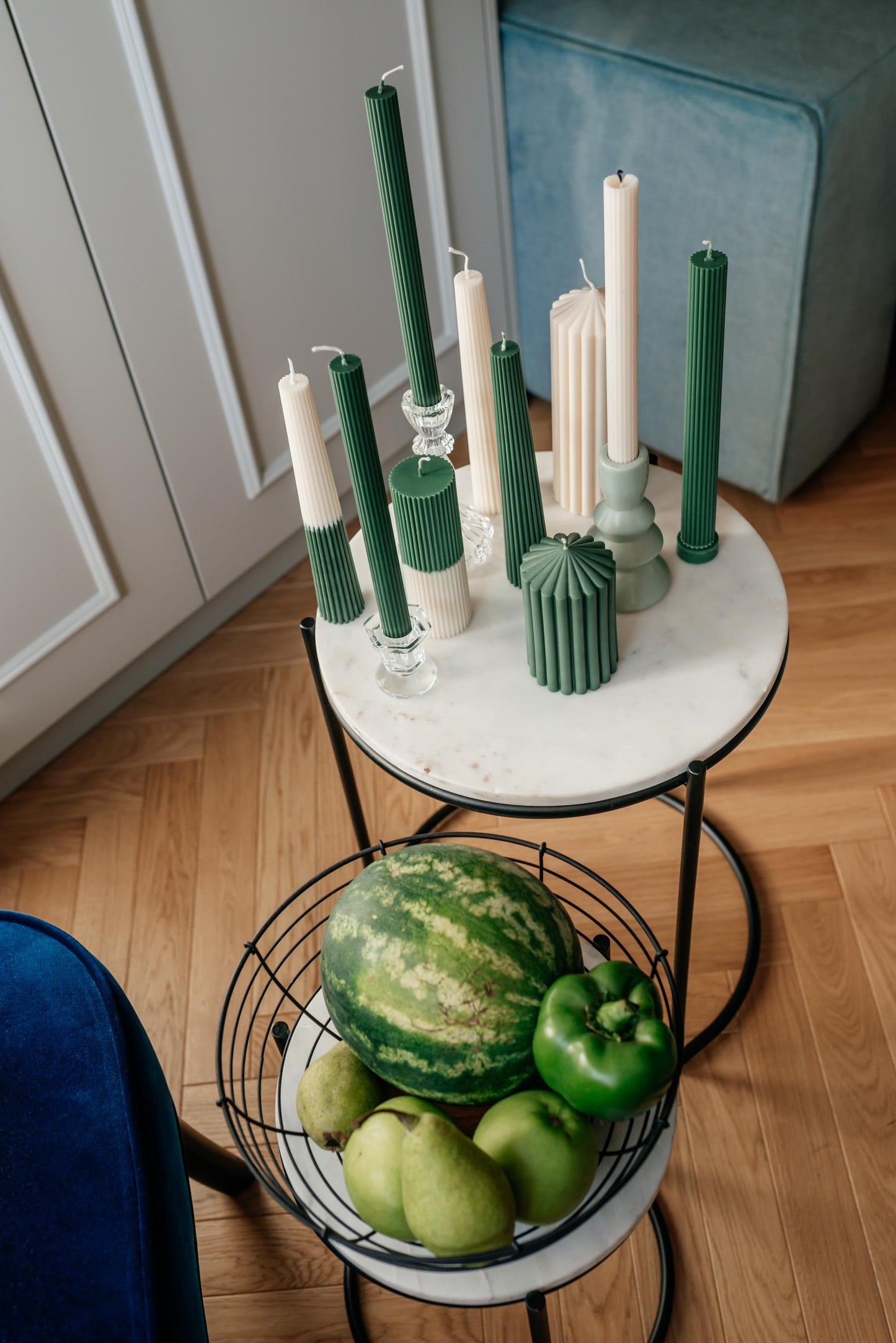 Sage Form Decorative Candle Set