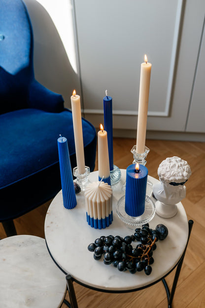 Ocean Navy Decorative Candle Set