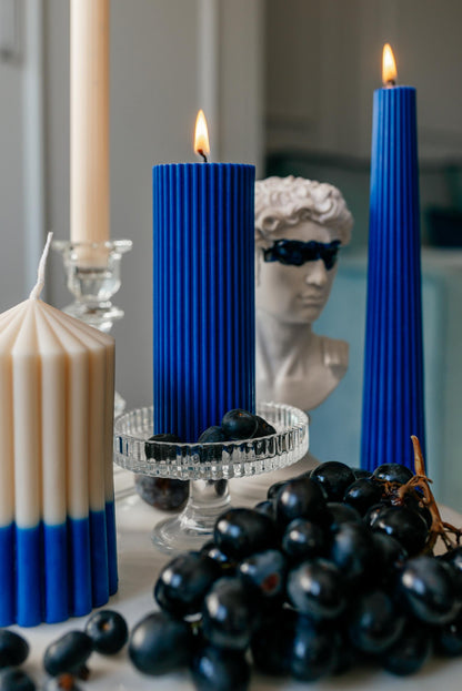 Ocean Navy Decorative Candle Set