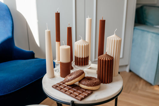 Cocoa Shape Decorative Candle Set