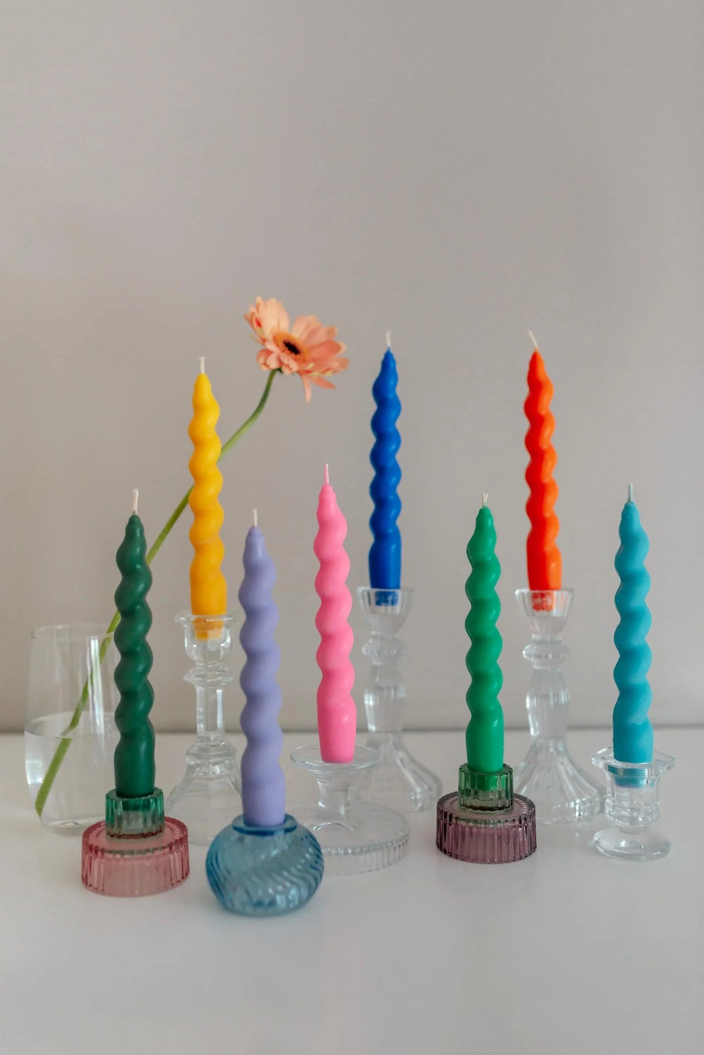 Swirl Taper Colourful Vibrant Candles