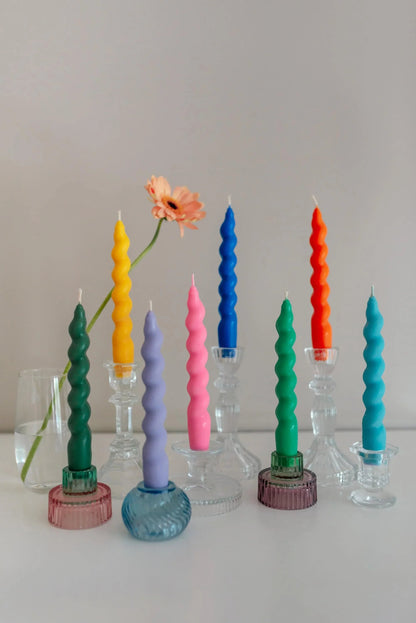 Swirl Taper Colourful Vibrant Candles