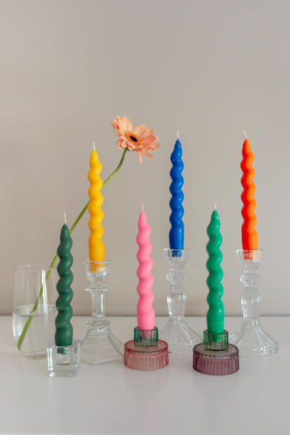 Swirl Taper Colourful Vibrant Candles
