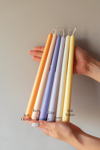 Taper Decorative Candles Lavender Colour Palette Wedding