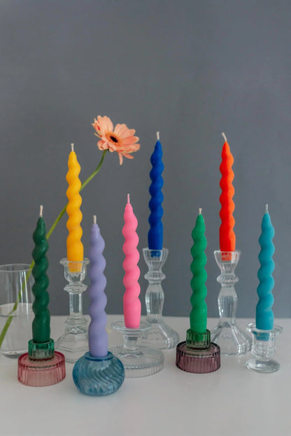 Swirl Taper Colourful Vibrant Candles